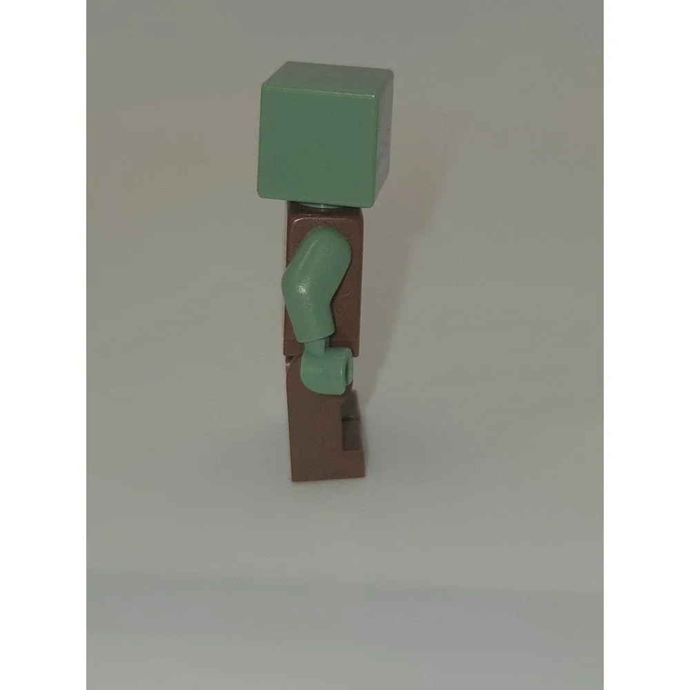 LEGO Minecraft Zombie Drowned Minifigure Brown Excellent